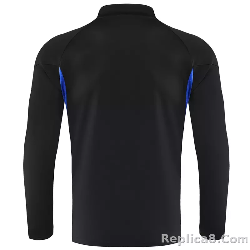 25-26 Manchester United 1/4 Zipper Sweat Kit(Top+Pants) Black - detail