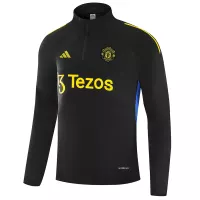 25-26 Manchester United 1/4 Zipper Sweat Kit(Top+Pants) Black - view 4