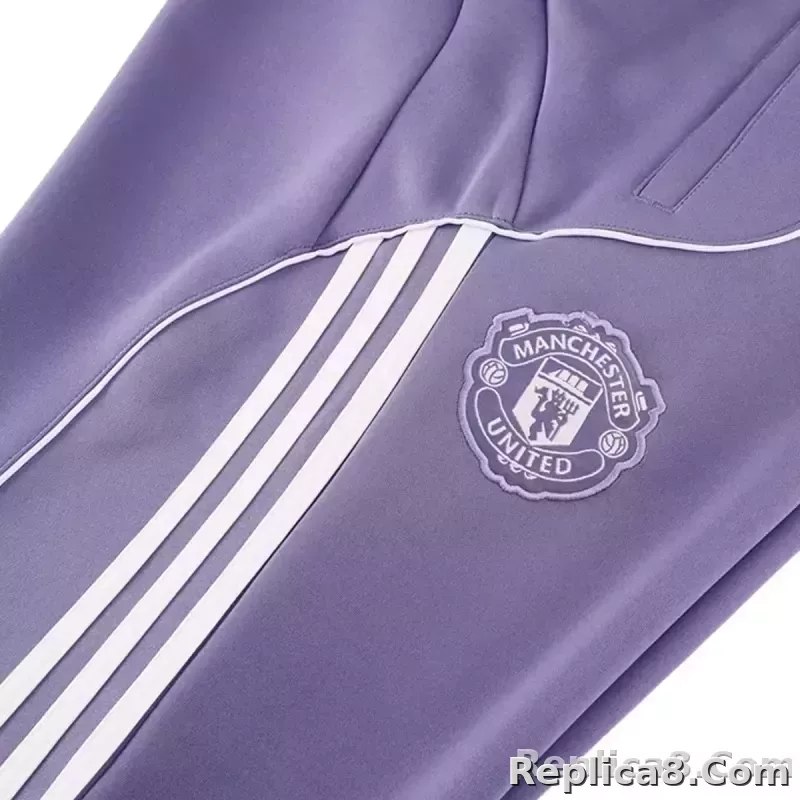 25-26 Manchester United Training Tracksuit Kit(Jacket+Pants) Purple - detail