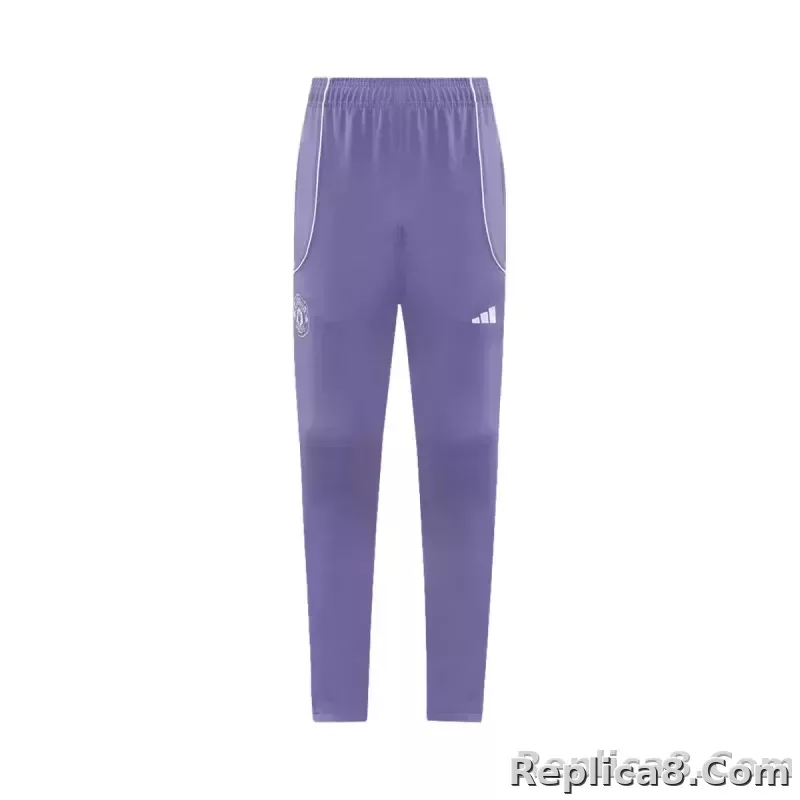 25-26 Manchester United Training Tracksuit Kit(Jacket+Pants) Purple - detail