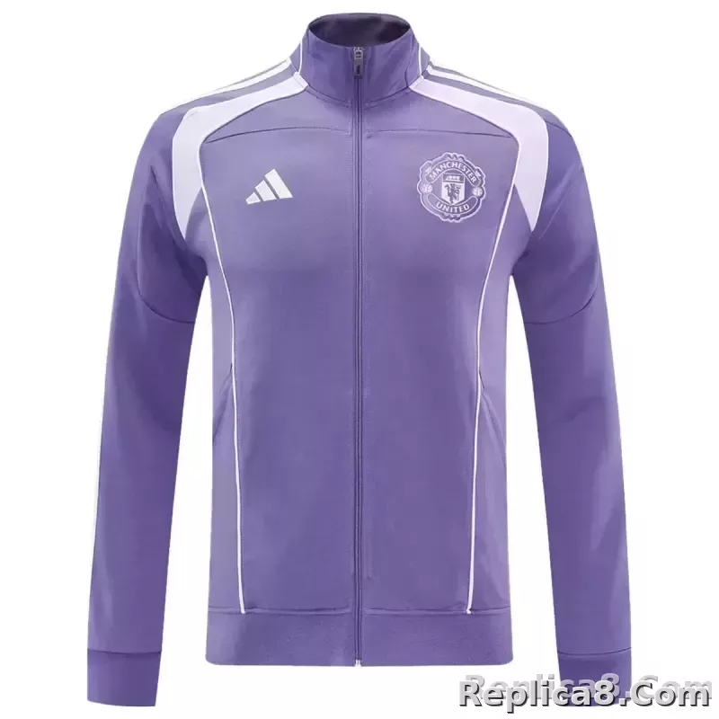 25-26 Manchester United Training Tracksuit Kit(Jacket+Pants) Purple - detail