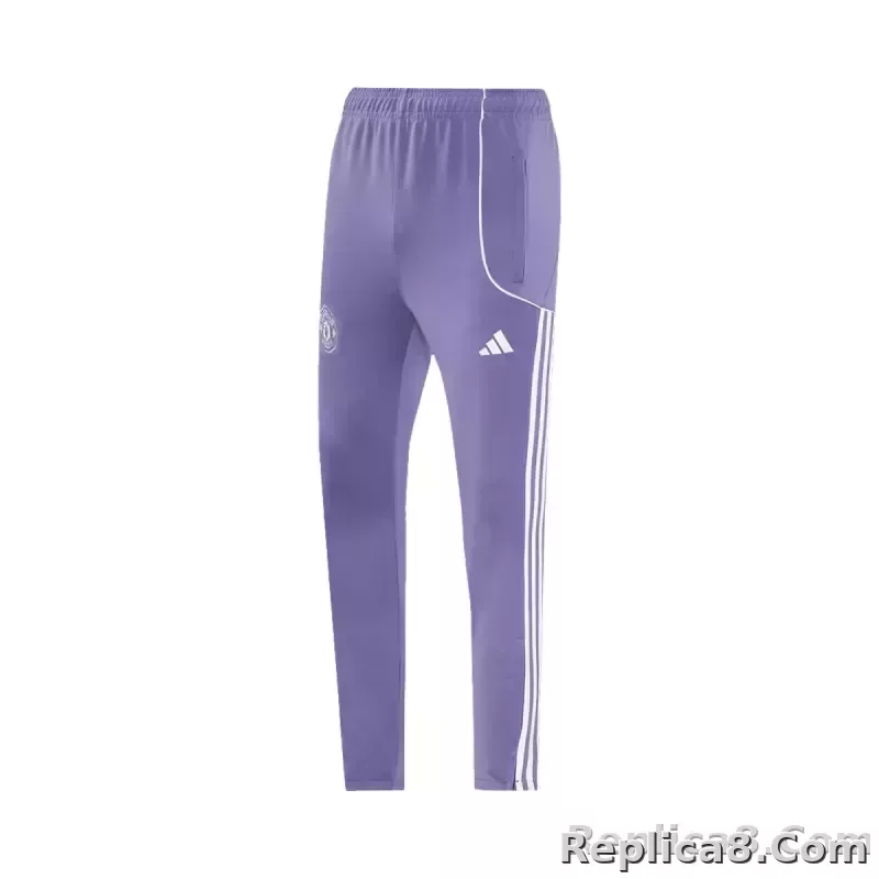25-26 Manchester United Training Tracksuit Kit(Jacket+Pants) Purple - detail