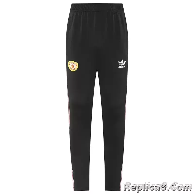2025-26 Manchester United Training Tracksuit Kit (Jacket+Pants) 05 Red&Black - detail
