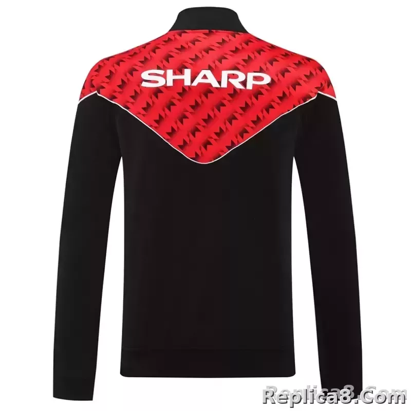 2025-26 Manchester United Training Tracksuit Kit (Jacket+Pants) 05 Red&Black - detail