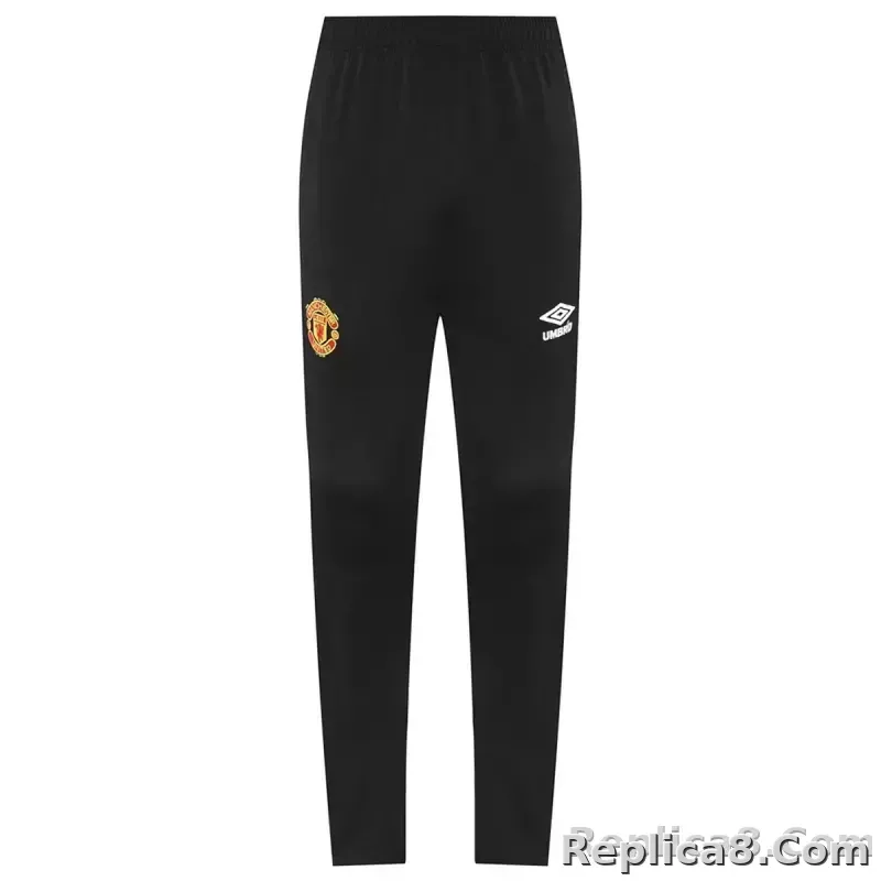 2025-26 Manchester United Training Tracksuit Kit (Jacket+Pants) 02 Black - detail