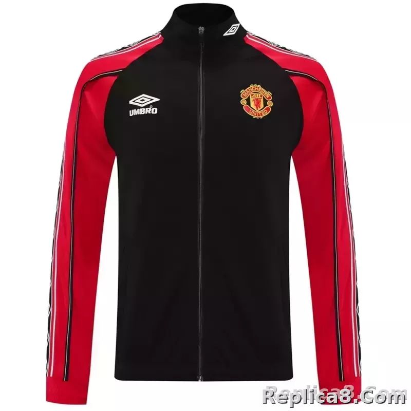 2025-26 Manchester United Training Tracksuit Kit (Jacket+Pants) 02 Black - detail