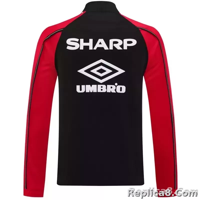 2025-26 Manchester United Training Tracksuit Kit (Jacket+Pants) 02 Black - detail