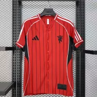 25-26 Manchester United Red Baseball Soccer Jersey - view 1