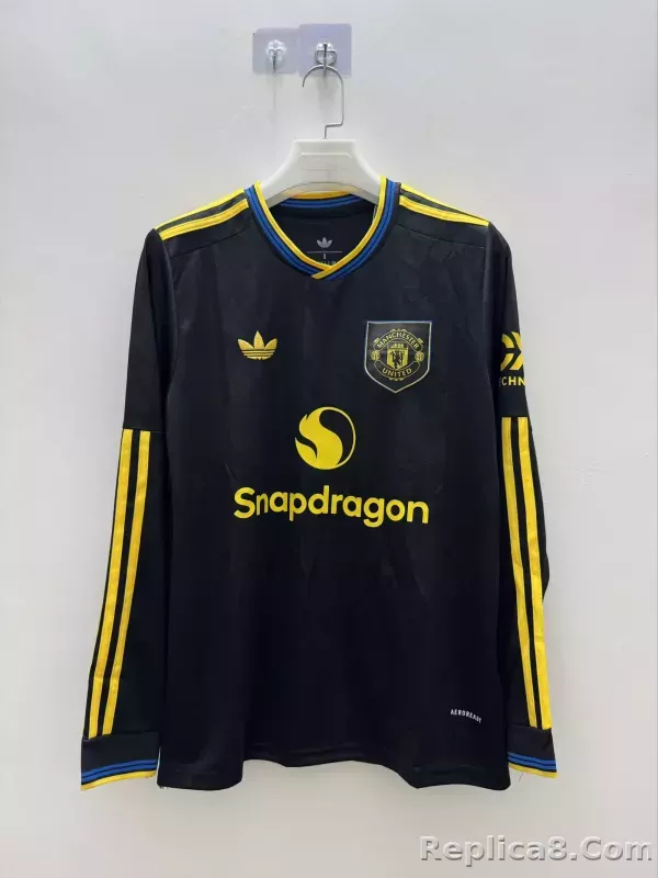 25-26 Manchester United Third Away Soccer Jersey Long Sleeve