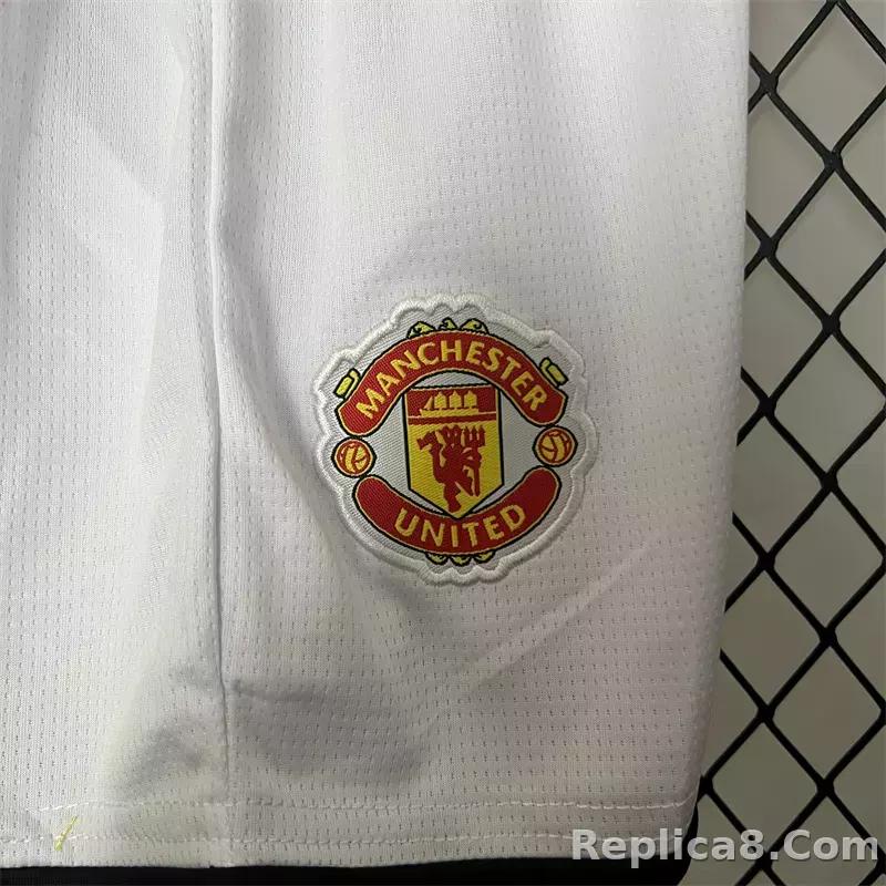 07-08 Manchester United Home UCL Final Retro Kids Kit Jersey+Shorts - detail