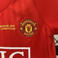 07-08 Manchester United Home UCL Final Retro Kids Kit Jersey+Shorts - view 7
