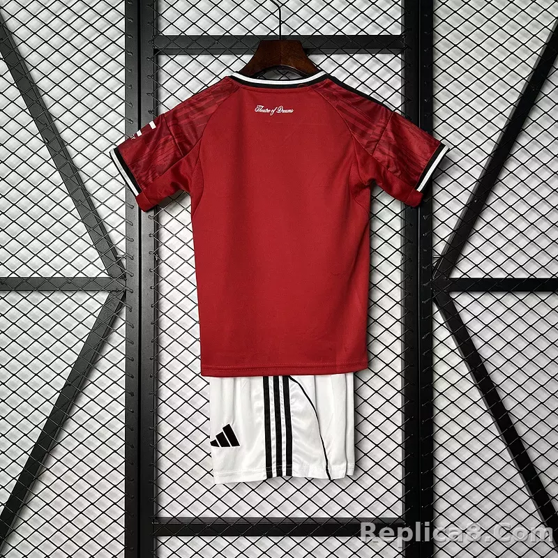 25-26 Manchester United Home Soccer Kids Kit Jersey+Shorts - detail