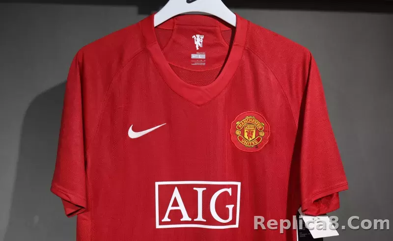 07-08 Manchester United Home Retro Jersey Player Edition - detail