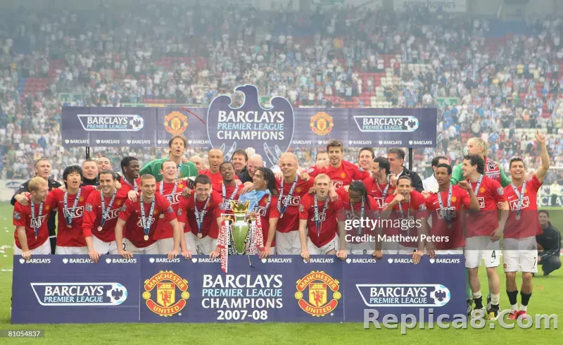 07-08 Manchester United Home Retro Jersey Player Edition - detail