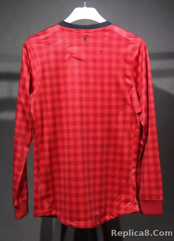12-13 Manchester United Home Retro Jersey Player Edtion Long Sleeve - detail