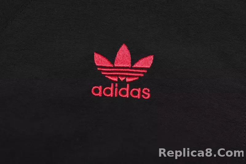2024-2025 Manchester United Retro Jersey Windbreaker Top+Pants Grey - detail