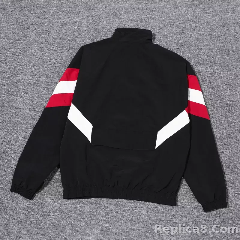 2024-2025 Manchester United Retro Jersey Windbreaker Top+Pants Grey - detail