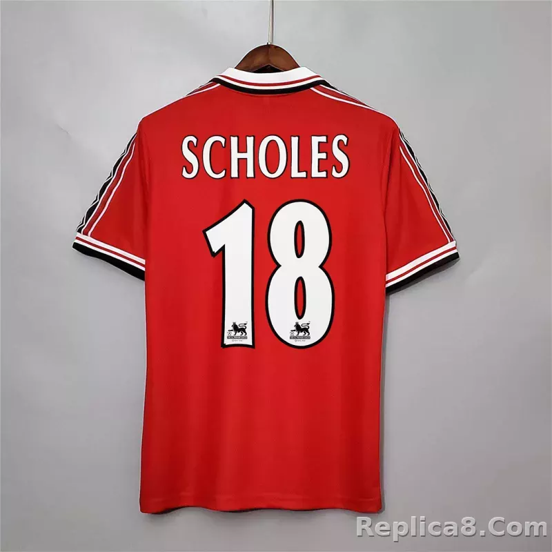 1998-1999 Manchester United Home Retro Jersey - detail