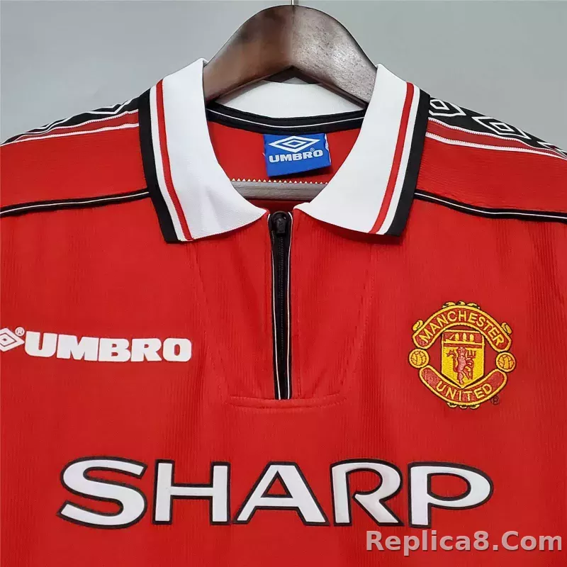 1998-1999 Manchester United Home Retro Jersey - detail