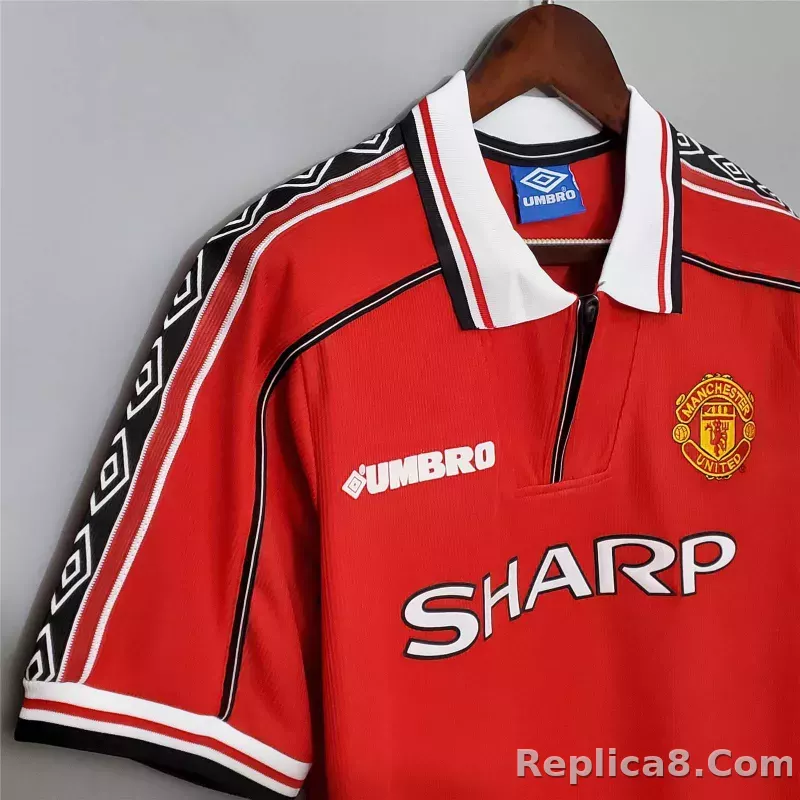 1998-1999 Manchester United Home Retro Jersey - detail