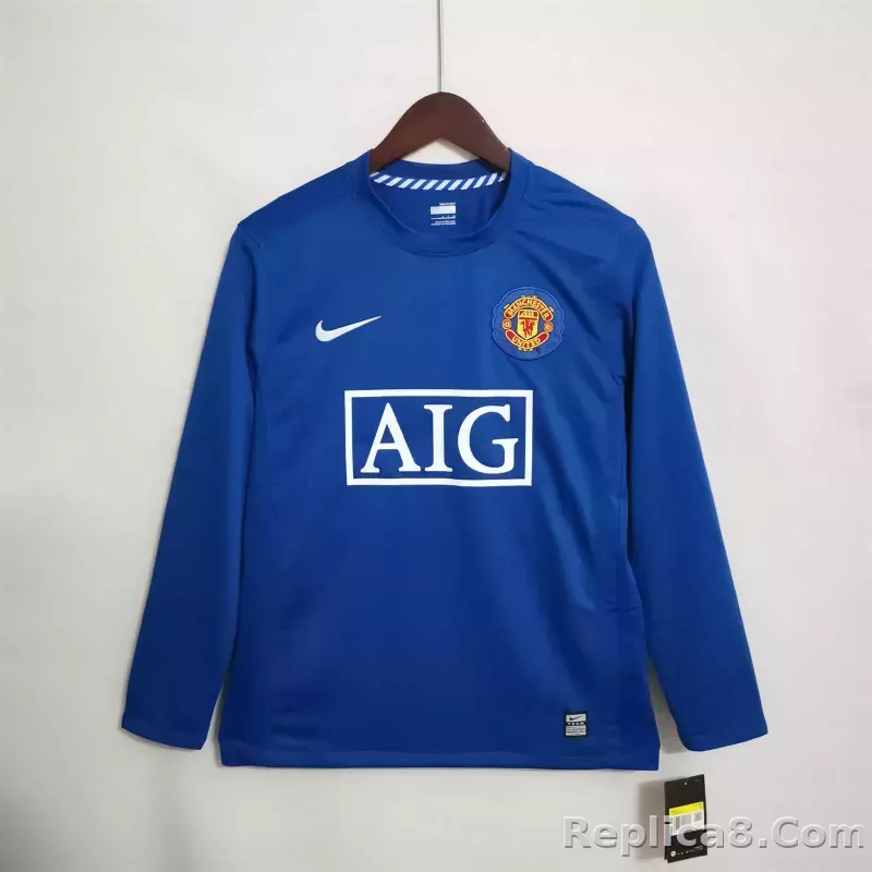 08-09 Manchester United Home Retro Jersey Long Sleeve