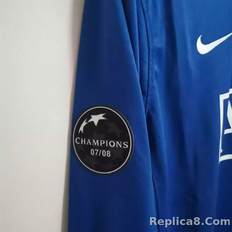 08-09 Manchester United Home Retro Jersey Long Sleeve - detail