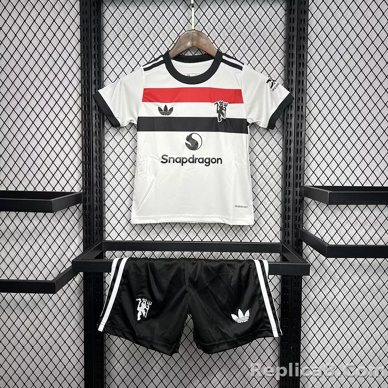 24-25 Manchester United Third Away Kids Jersey+Shorts