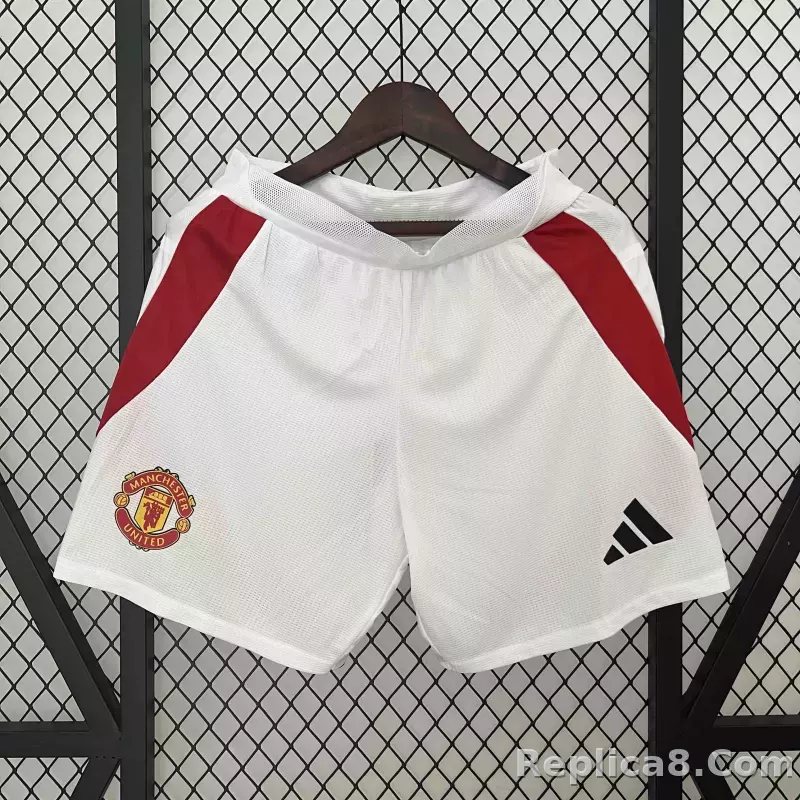24-25 Manchester United Home Soccer Shorts