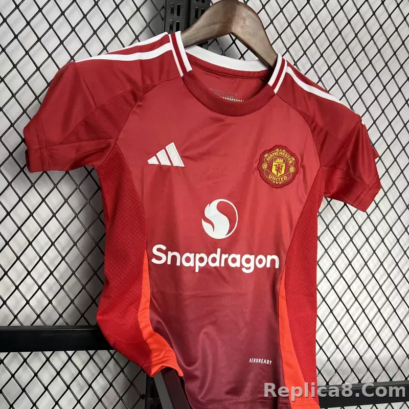 24-25 Manchester United Home Kids Jersey+Shorts - detail