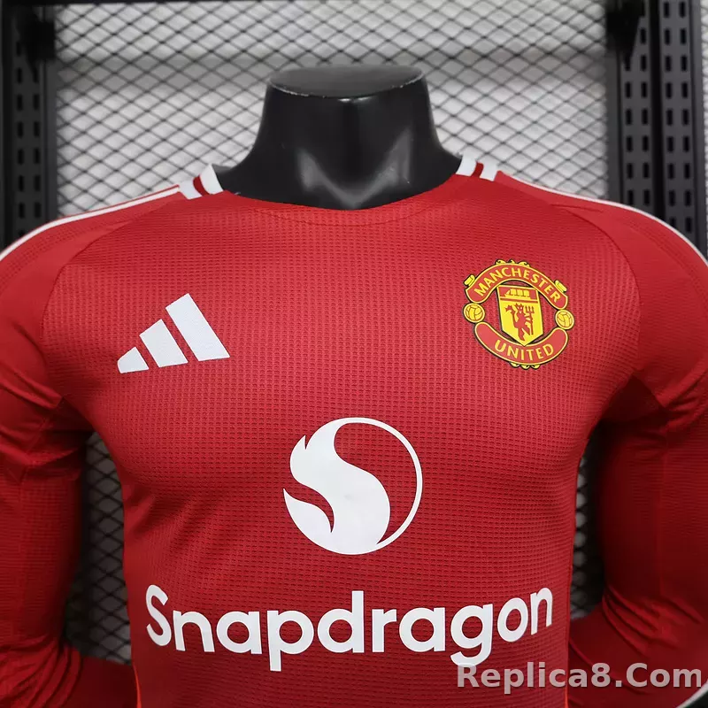 24-25 Manchester United Home Long Sleeve Player Version - detail