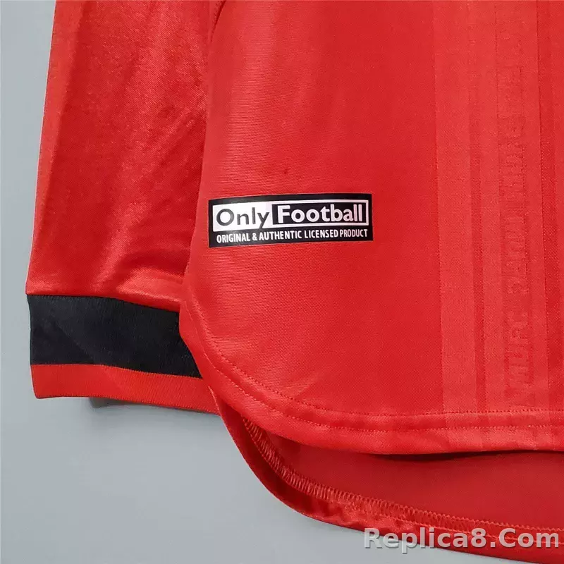 1999-2000 Manchester United Home Retro Jersey Long Sleeve - detail