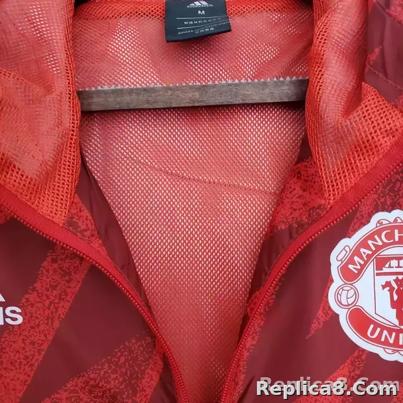 2021/2022 Manchester United Jersey Windbreaker Red - detail