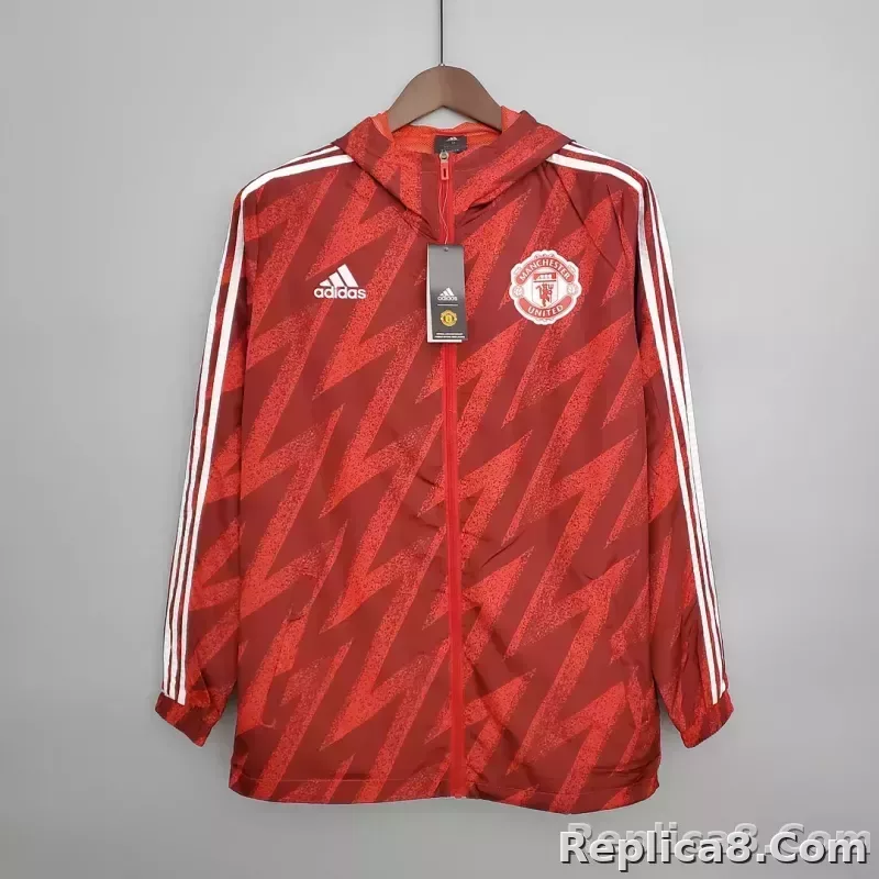 2021/2022 Manchester United Jersey Windbreaker Red - detail