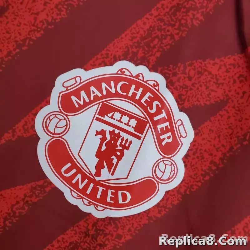 2021/2022 Manchester United Jersey Windbreaker Red - detail
