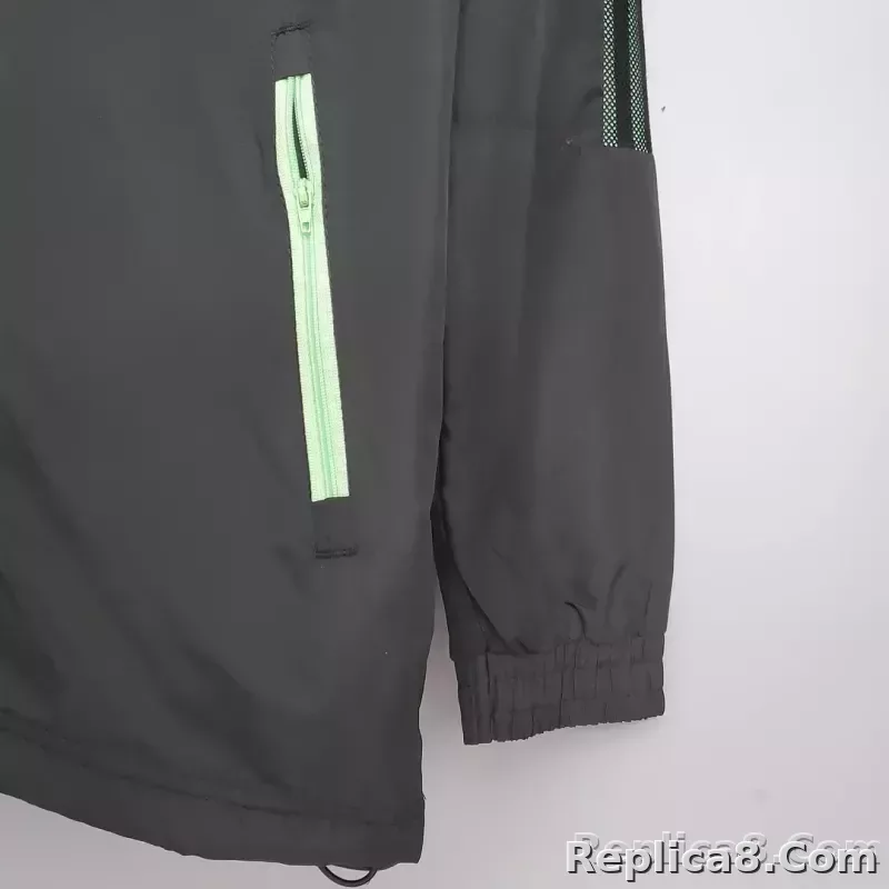 2021/2022 Manchester United Jersey Windbreaker Black And Grey Camouflage - detail
