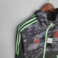 2021/2022 Manchester United Jersey Windbreaker Black And Grey Camouflage - view 9
