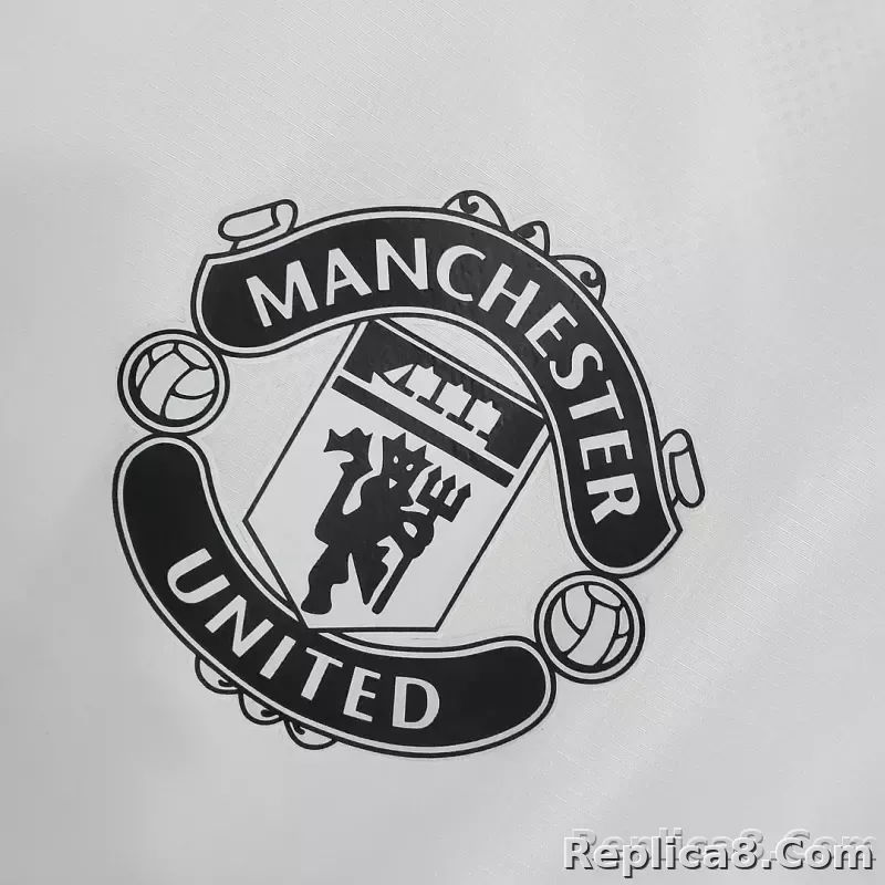 2021/2022 Manchester United Jersey Windbreaker White - detail
