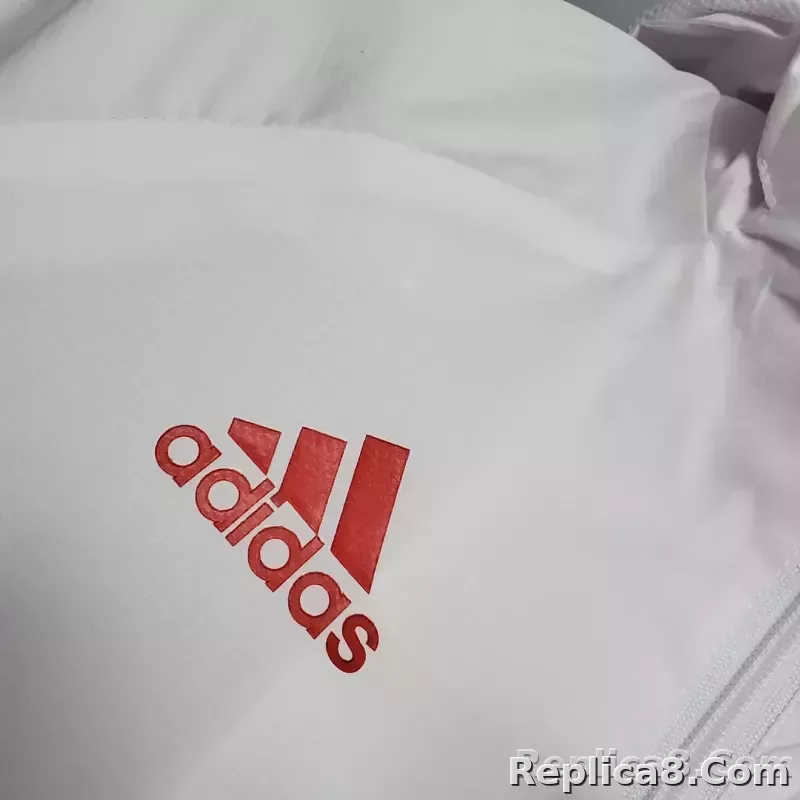 2021 Manchester United Jersey Windbreaker White(Black-Red Edge) - detail
