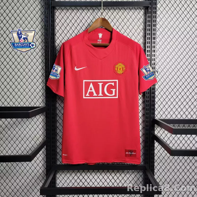 07-08 Manchester United Ronaldo#7 Home Retro Jersey - detail