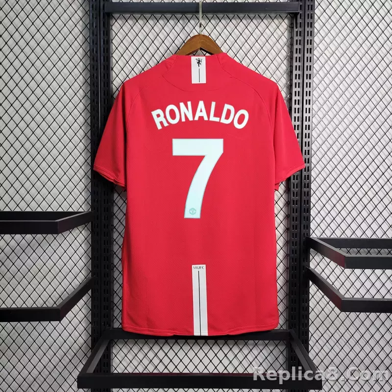 07-08 Manchester United Ronaldo#7 Home Retro Jersey - detail
