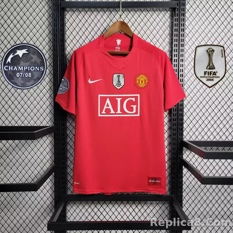 07-08 Manchester United Ronaldo#7 Home Retro Jersey - detail