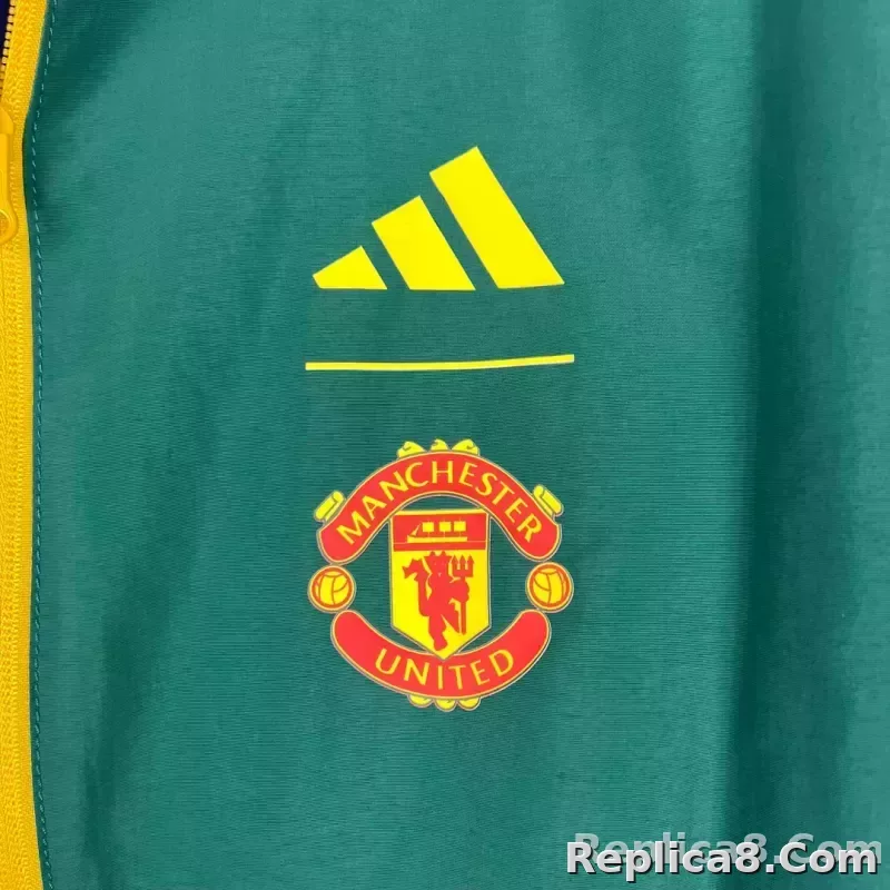 2023/2024 Manchester United Reversible Windbreaker（Blue-Green）Soccer Jersey 1:1 Thai Quality - detail