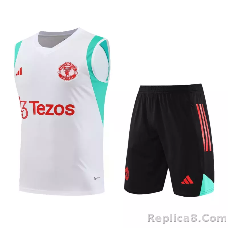 Manchester United Sleeveless Training Kit Top+Short 2023/24 - detail