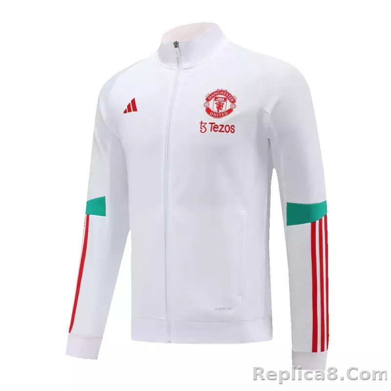 Manchester United Training Kit (Jacket+Pants) White 2023/24 - detail
