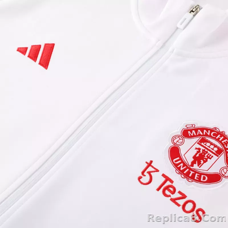 Manchester United Training Kit (Jacket+Pants) White 2023/24 - detail