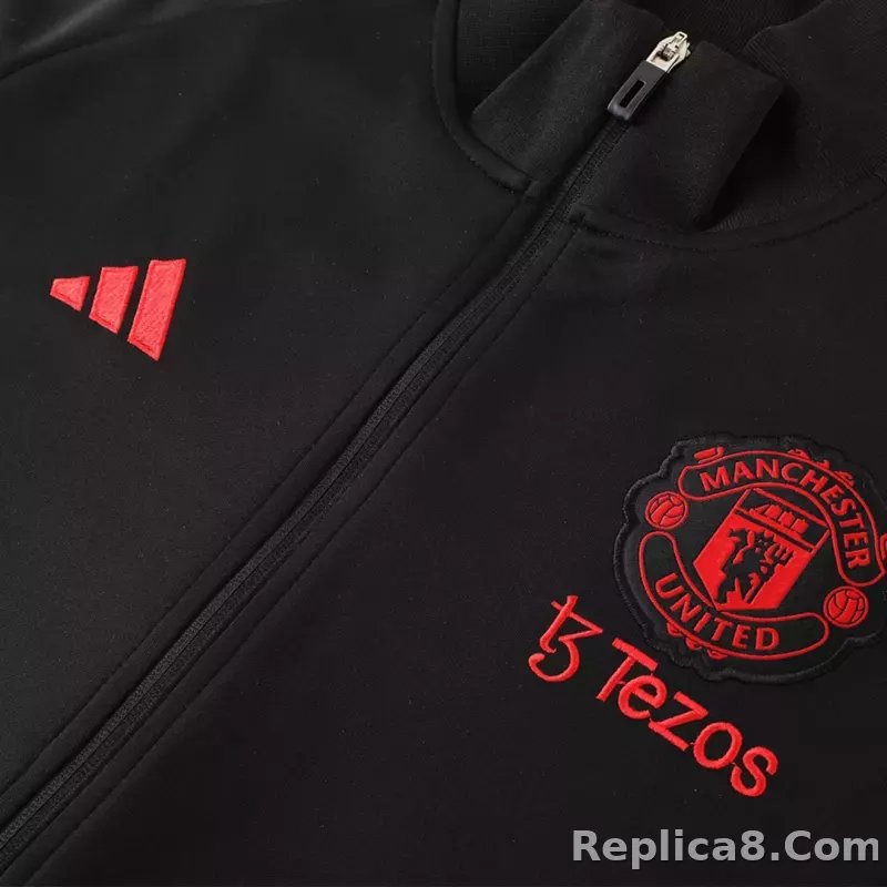 Manchester United Training Kit (Jacket+Pants) Black 2023/24 - detail