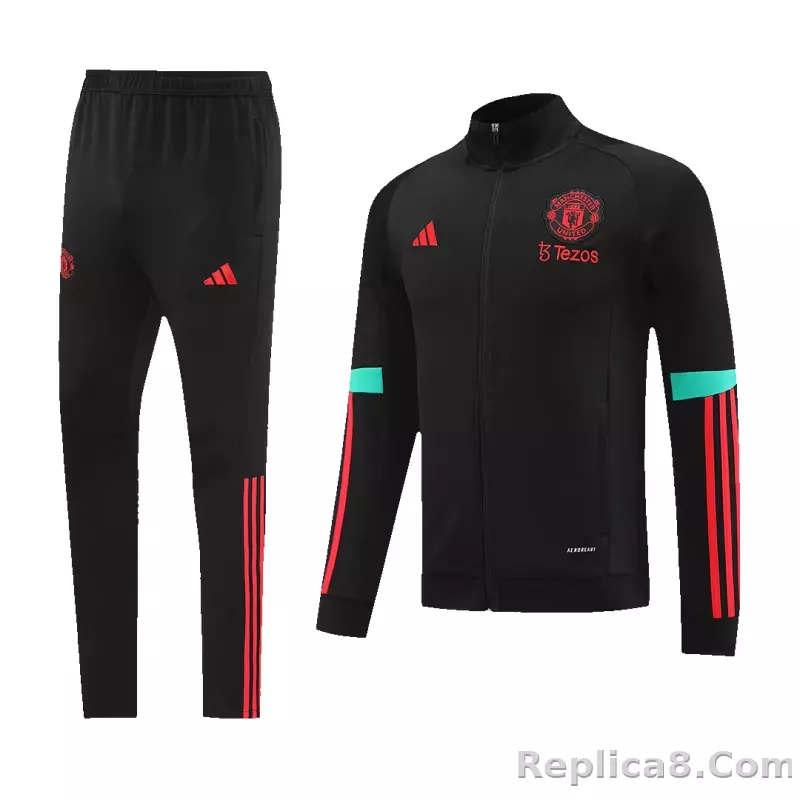 Manchester United Training Kit (Jacket+Pants) Black 2023/24 - detail