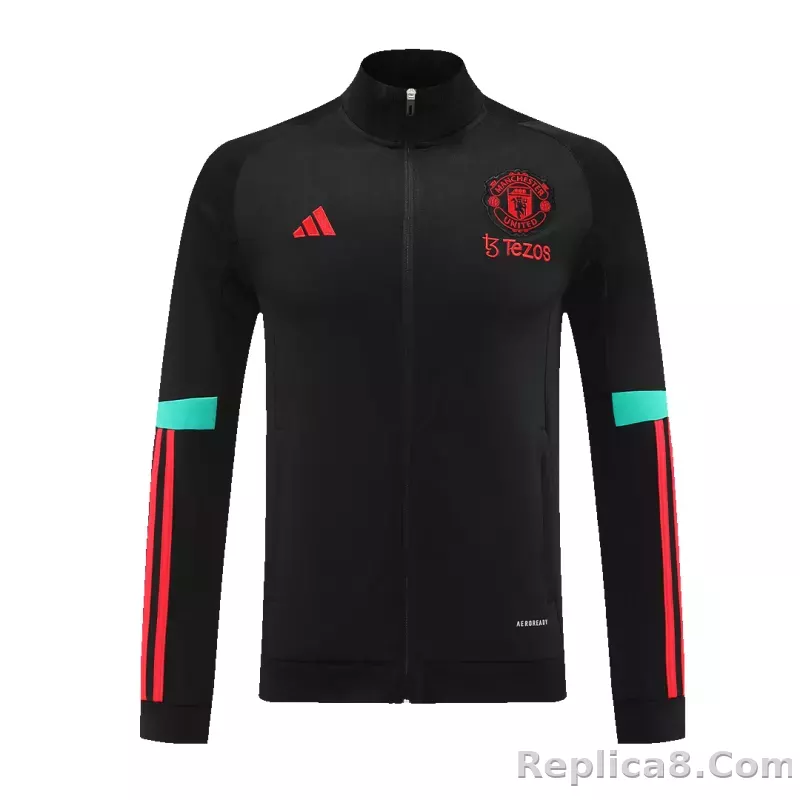 Manchester United Training Kit (Jacket+Pants) Black 2023/24 - detail