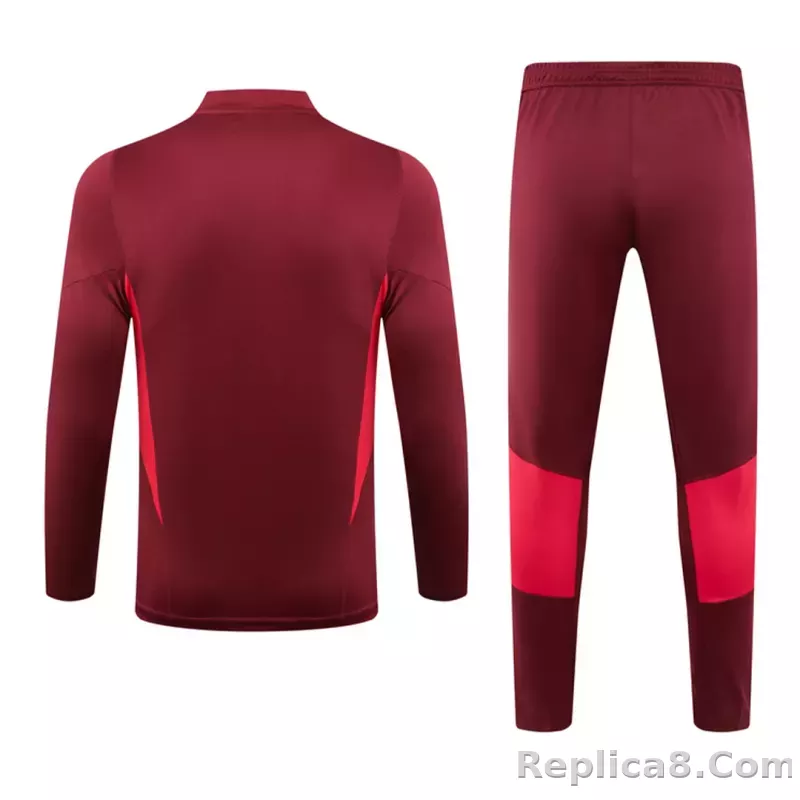 Manchester United Zipper Sweatshirt Kit(Top+Pants) Red 2023/24 - detail