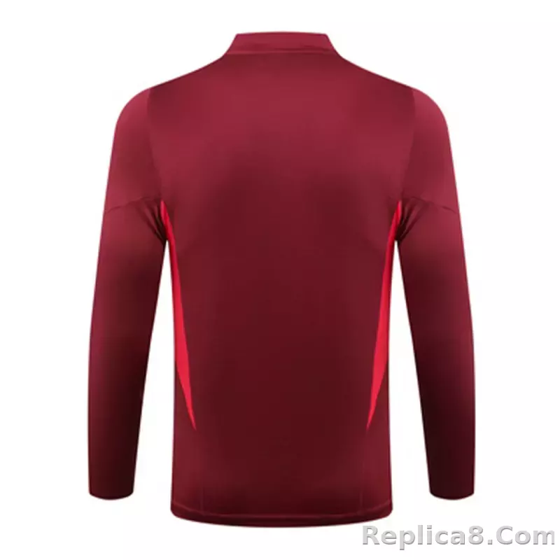 Manchester United Zipper Sweatshirt Kit(Top+Pants) Red 2023/24 - detail
